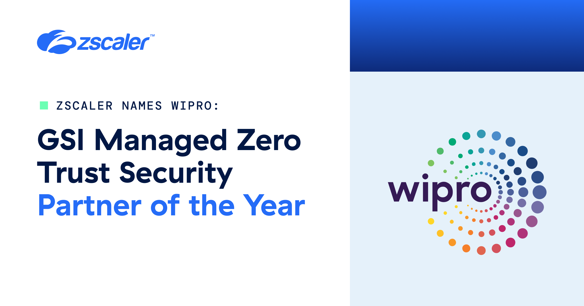 Zscaler names Wipro a 2024 Partner of the Year