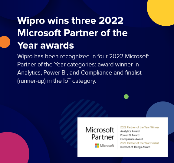 Wipro wins three 2022 Microsoft Partner of the Year awards